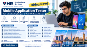 Mobile Application Tester Jobs in Singapore, Canada & UK 2026 | Leading Company Hiring