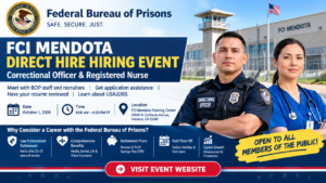 FCI Mendota Direct Hire Hiring Event 2026: Correctional Officer and Registered Nurse Jobs
