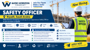 Safety Officer Job in Riyadh, Saudi Arabia – Wide Horizon Company Vacancy 2026